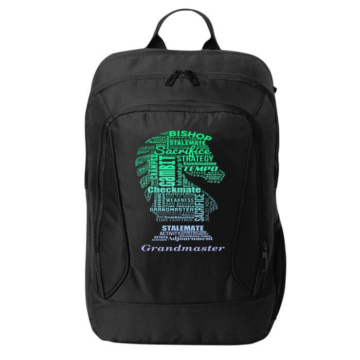 Word Art Chess Piece for Chess Player Bishop Chess City Backpack