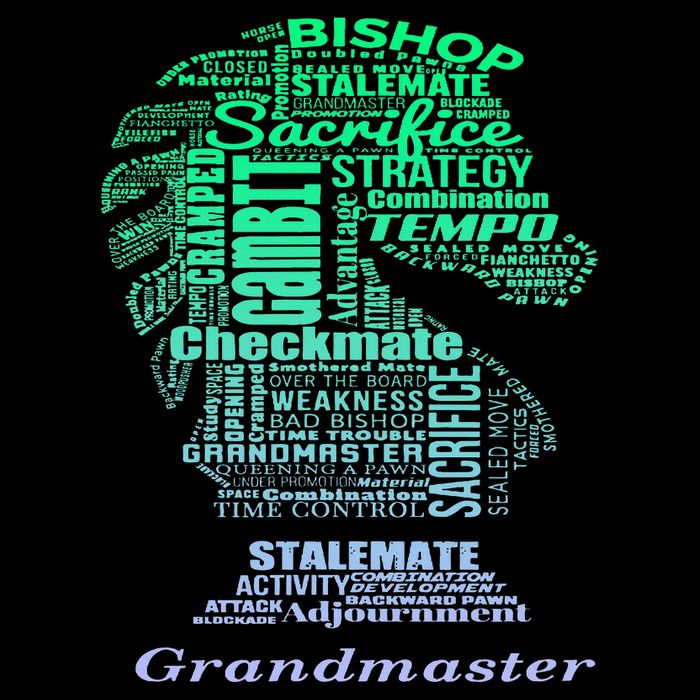 Word Art Chess Piece for Chess Player Bishop Chess City Backpack