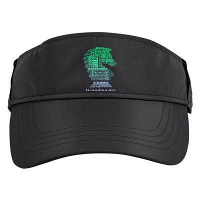 Word Art Chess Piece for Chess Player Bishop Chess Adult Drive Performance Visor