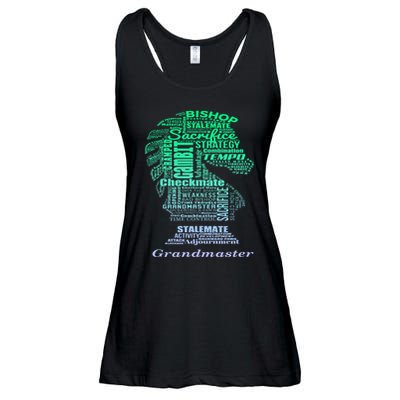 Word Art Chess Piece for Chess Player Bishop Chess Ladies Essential Flowy Tank