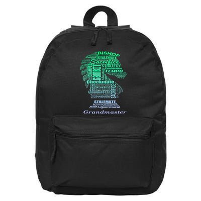 Word Art Chess Piece for Chess Player Bishop Chess 16 in Basic Backpack