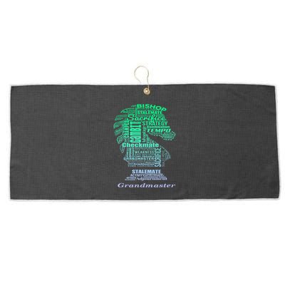 Word Art Chess Piece for Chess Player Bishop Chess Large Microfiber Waffle Golf Towel