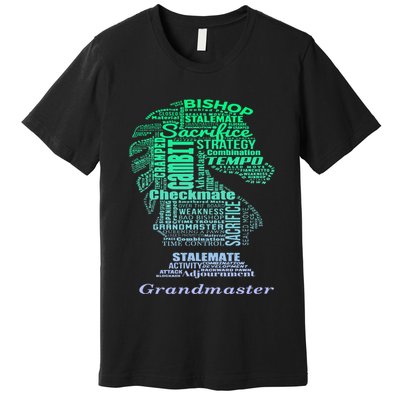 Word Art Chess Piece for Chess Player Bishop Chess Premium T-Shirt