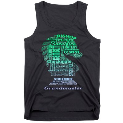 Word Art Chess Piece for Chess Player Bishop Chess Tank Top
