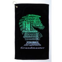 Word Art Chess Piece for Chess Player Bishop Chess Golf Towel
