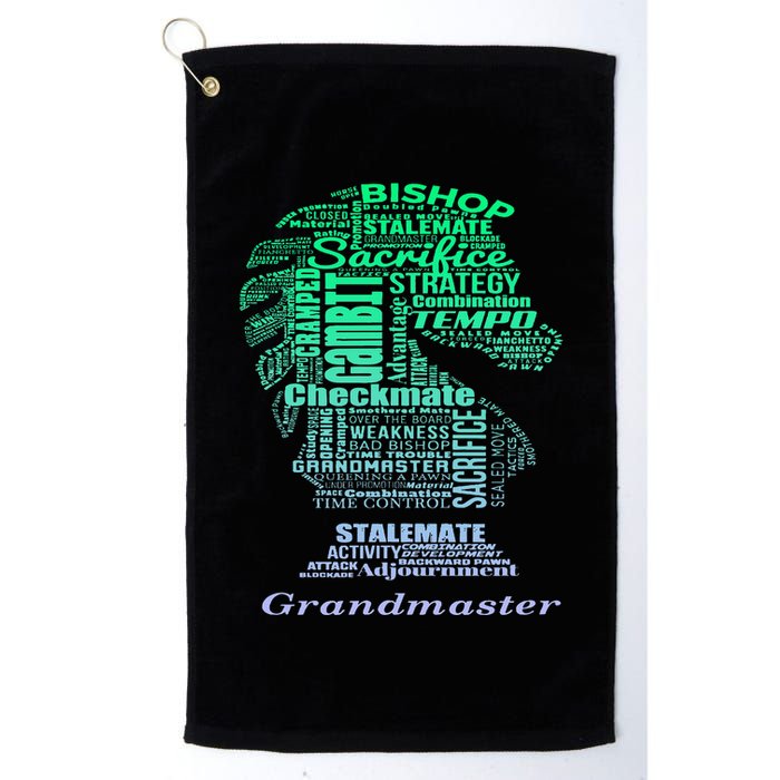 Word Art Chess Piece for Chess Player Bishop Chess Golf Towel