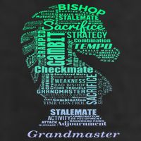 Word Art Chess Piece for Chess Player Bishop Chess Golf Towel