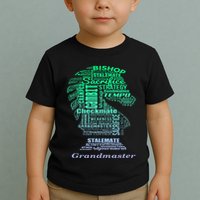 Word Art Chess Piece for Chess Player Bishop Chess Toddler T-Shirt