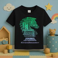Word Art Chess Piece for Chess Player Bishop Chess Toddler T-Shirt