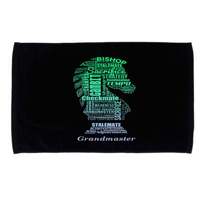 Word Art Chess Piece for Chess Player Bishop Chess Microfiber Hand Towel
