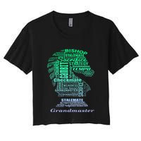 Word Art Chess Piece for Chess Player Bishop Chess Crop Top
