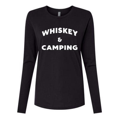 Whiskey And Camping Camping Gift Roadtrip Cute Gift Womens Cotton Relaxed Long Sleeve T-Shirt