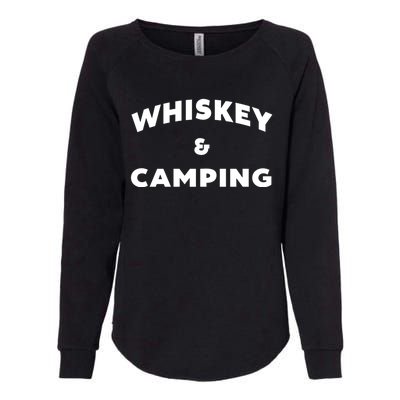 Whiskey And Camping Camping Gift Roadtrip Cute Gift Womens California Wash Sweatshirt