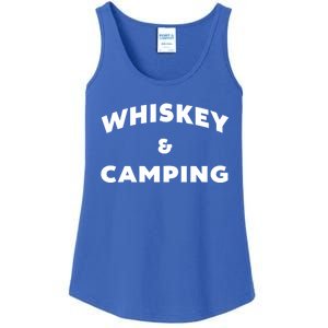 Whiskey And Camping Camping Gift Roadtrip Cute Gift Ladies Essential Tank