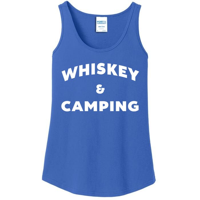 Whiskey And Camping Camping Gift Roadtrip Cute Gift Ladies Essential Tank