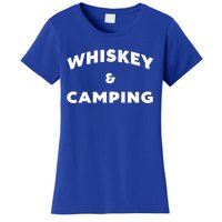 Whiskey And Camping Camping Gift Roadtrip Cute Gift Women's T-Shirt