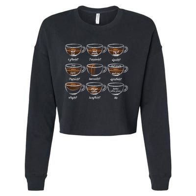 Womens Another Coffee Lover Saying Gift For Her Mom Wine Cropped Pullover Crew