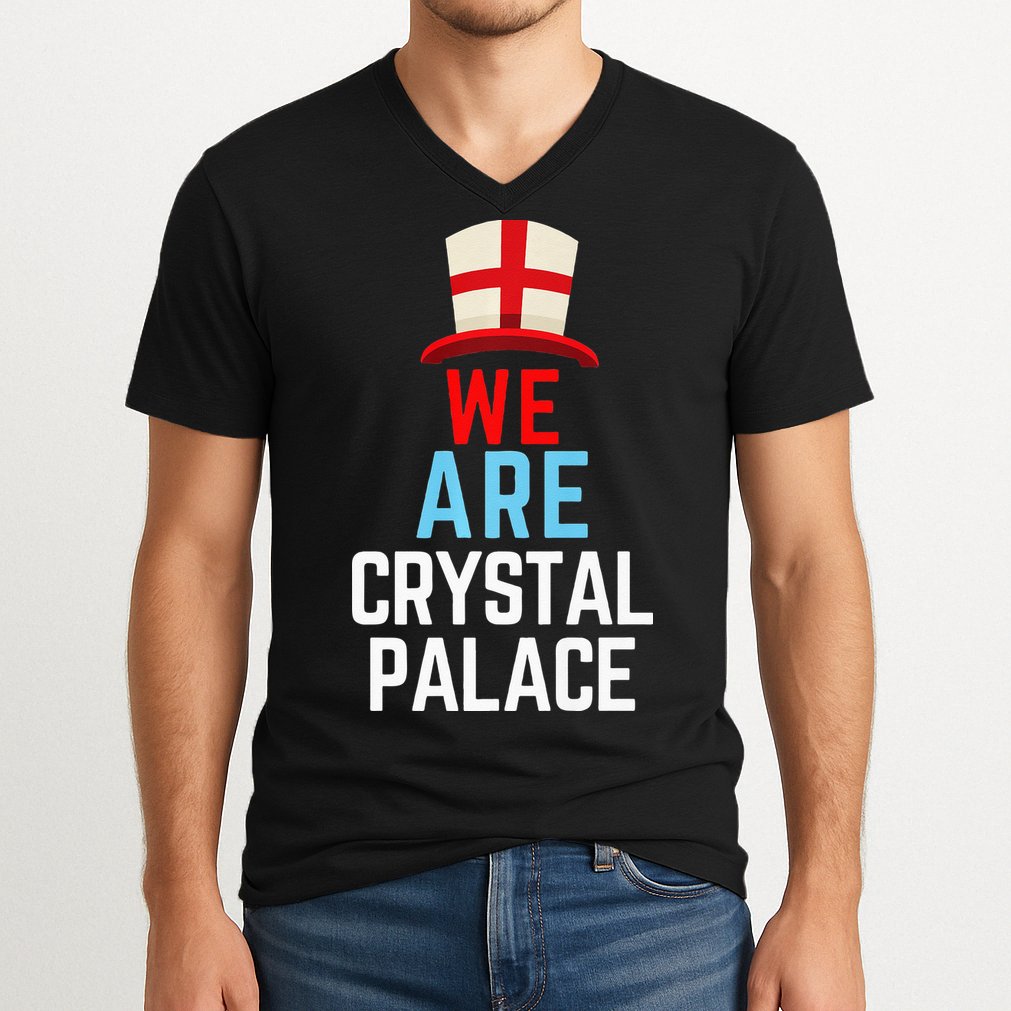 We Are Crystal Palace England Flag Sports V-Neck T-Shirt