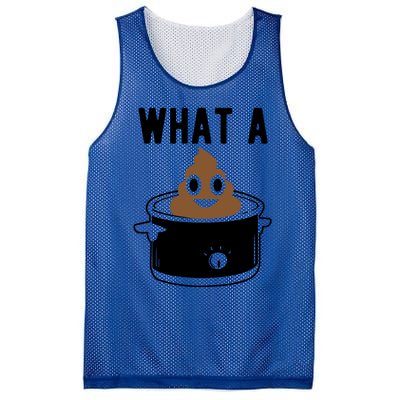 What A Crock Cute Gift Funny Poop In A Crock Pot Meaningful Gift Mesh Reversible Basketball Jersey Tank