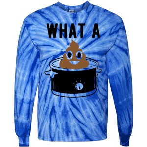 What A Crock Cute Gift Funny Poop In A Crock Pot Meaningful Gift Tie-Dye Long Sleeve Shirt