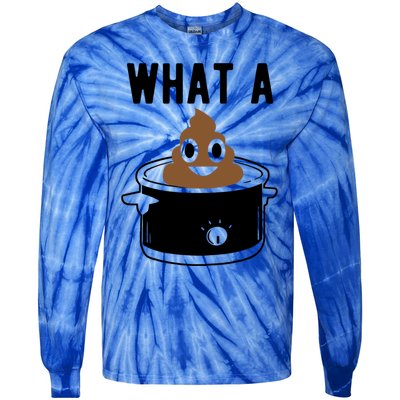 What A Crock Cute Gift Funny Poop In A Crock Pot Meaningful Gift Tie-Dye Long Sleeve Shirt