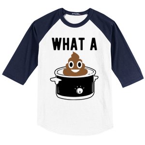 What A Crock Cute Gift Funny Poop In A Crock Pot Meaningful Gift Baseball Sleeve Shirt