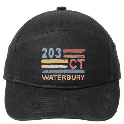Waterbury Area Code 203 Residents State Connecticut 7-Panel Snapback Hat