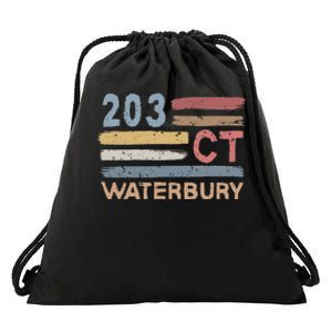 Waterbury Area Code 203 Residents State Connecticut Drawstring Bag