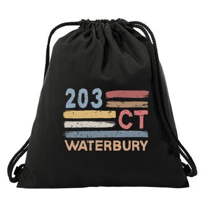 Waterbury Area Code 203 Residents State Connecticut Drawstring Bag
