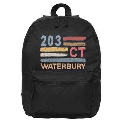 Waterbury Area Code 203 Residents State Connecticut 16 in Basic Backpack