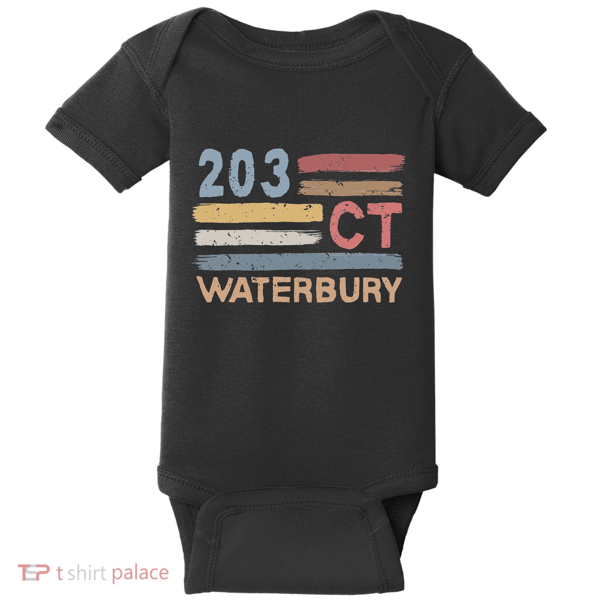 Waterbury Area Code 203 Residents State Connecticut Baby Bodysuit