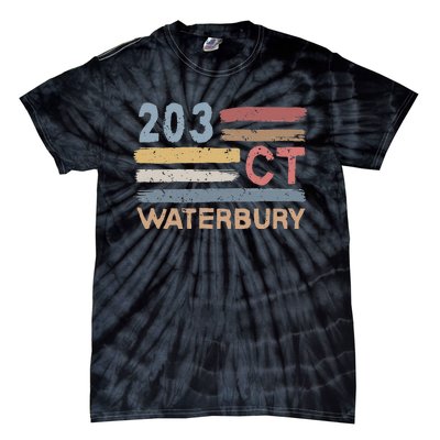 Waterbury Area Code 203 Residents State Connecticut Tie-Dye T-Shirt