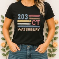 Waterbury Area Code 203 Residents State Connecticut Womens T-Shirt