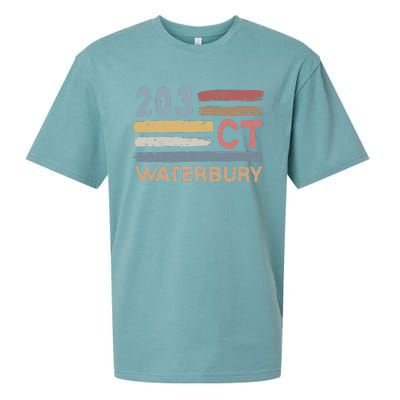 Waterbury Area Code 203 Residents State Connecticut Sueded Cloud Jersey T-Shirt