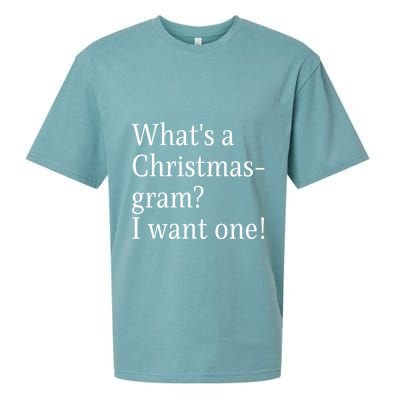 WhatS A Christmasgram? I Want One. Funny Christmas Sayings Sueded Cloud Jersey T-Shirt