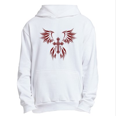 Wings And Cross Alt Egirl Eboy Goth Emo Urban Pullover Hoodie