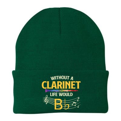 Without A Clarinet Life Would B Flat Clarinetist Knit Cap Winter Beanie