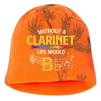 Without A Clarinet Life Would B Flat Clarinetist Kati - Camo Knit Beanie