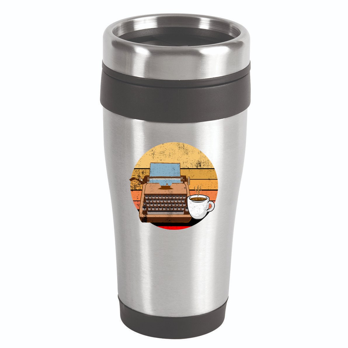 Writer Autor Coffee Typewriter Retro Vintage Journalist Gift 16oz Travel Tumbler
