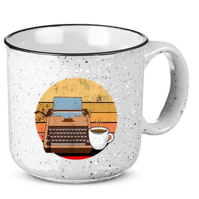 Writer Autor Coffee Typewriter Retro Vintage Journalist Gift 15oz Campfire Ceramic Mug
