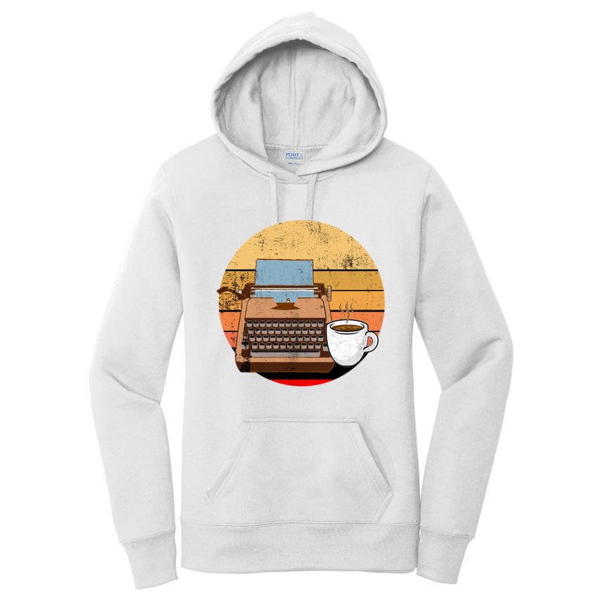 Writer Autor Coffee Typewriter Retro Vintage Journalist Gift Women's Pullover Hoodie