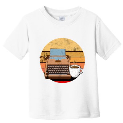 Writer Autor Coffee Typewriter Retro Vintage Journalist Gift Toddler T-Shirt