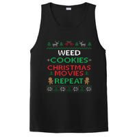 Weed And Cannabis Ugly Christmas Pajama Funny PosiCharge Competitor Tank