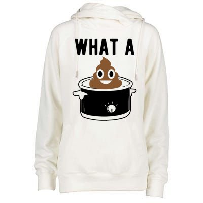 What A Crock Gift Funny Poop In A Crock Pot Gift Womens Funnel Neck Pullover Hood