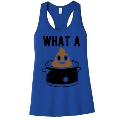 What A Crock Gift Funny Poop In A Crock Pot Gift Women's Racerback Tank