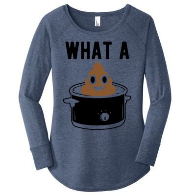 What A Crock Gift Funny Poop In A Crock Pot Gift Women's Perfect Tri Tunic Long Sleeve Shirt