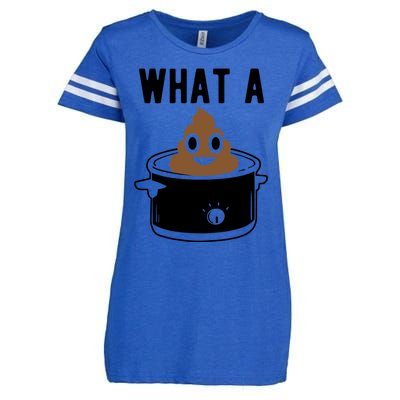 What A Crock Gift Funny Poop In A Crock Pot Gift Enza Ladies Jersey Football T-Shirt