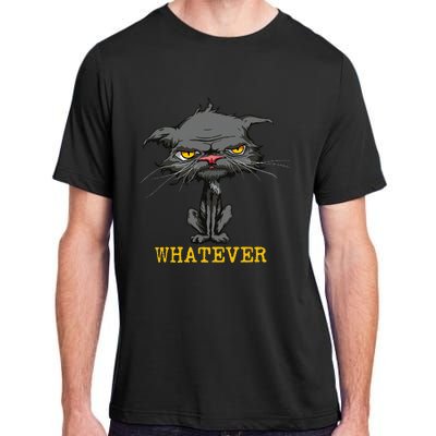 Whatever Angry Cat Funny Sarcastic Bored Cat Lovers Meh Adult ChromaSoft Performance T-Shirt