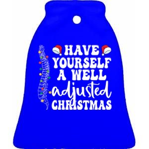 Well Adjusted Christmas Chiropractic Santa Chiro Christmas Gift Ceramic Bell Ornament