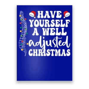 Well Adjusted Christmas Chiropractic Santa Chiro Christmas Gift Poster